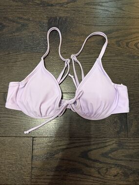 wild fable Light Lavender Tie-Front Bikini Top